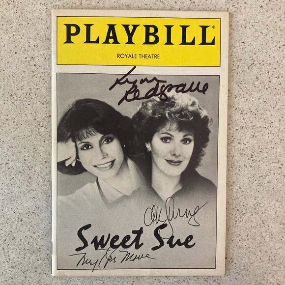 Signed Playbill Other - Mary Tyler Moore Lynn Redgrave & A. R. Gurney Signed Playbill Sweet Sue May 1987